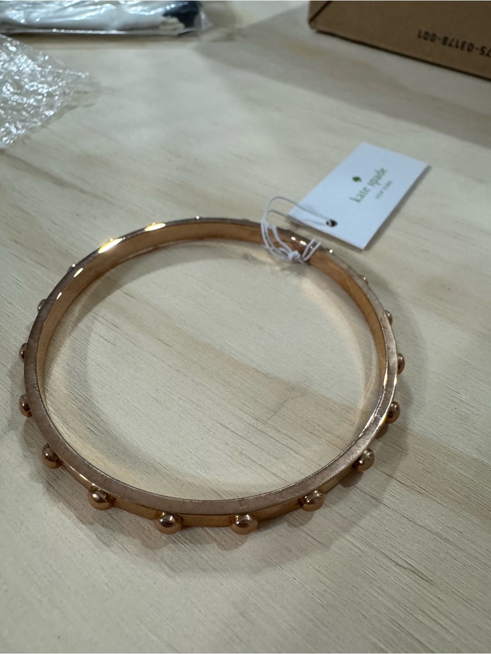 kate spade Rose Gold Beaded Bangle